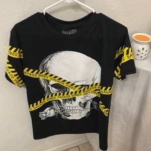 Fresh Laundry Size Medium M Savage Vibes T-shirt shirt sleeve black Skeleton U